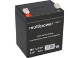 Batteria Al Piombo Multipower MP1223H Pb 12V / 5Ah Ad Alta Corrente, Faston 6,3