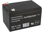 Batteria Al Piombo Multipower MP12-12B Pb 12V 12Ah Vds G114091, Faston 6.3
