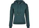 Urban Classics TB1524 | Felpa Con Cappuccio Da Donna Con Polsini A Coste - Colore: Verde Scuro - Taglia: 5XL