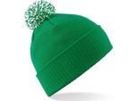 Cappello Invernale Da Bambina Beechfield Duo Extreme Snowstar RW243 (Taglia Unica) (Verde/Bianco)