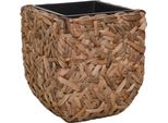 Vivanno Vaso Per Fiori Di Giacinto D'acqua Wild Cube, Naturale Intrecciato - 35X35X40 Cm