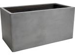 Vivanno Fioriera In Fibra Di Vetro Maxi Cassetta, Grigio Cemento Design Cemento - 80X40X40 Cm