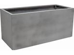 Vivanno Fioriera In Fibra Di Vetro Maxi Cassetta, Grigio Cemento Design Cemento - 60X30X30 Cm