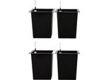 Vivanno Accessori Per Fioriere In Plastica Inserto Per Irrigazione Conico, Nero Opaco - 29X29X32 Cm