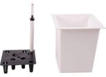 Vivanno Accessori Per Fioriere In Plastica Inserto Per Irrigazione Conico, Bianco Opaco - 34X34X32 Cm