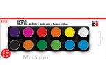 Marabu1210000000206 Marabu Set Di Colori Acrilici "Basic"", 12 X 3,5 Ml"