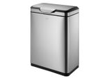 Eko - Cestino Touch Pro 20+20 Litri - Acciaio Inox Plastica - Acciaio Inox Opaco