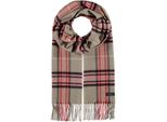 Fraas Sciarpa Cashmink® Scarf With Fraas Plaid Light Camel Beige Multicolore