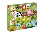 Janod Puzzle Tattile Animali Della Fattoria 20 Pezzi