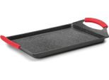 Lacor 24135 Piastra Per Griglia Lisa Alu. Fu. 34 X 26 Eco-Piedr, Nero, 45 X 27 X 6 Cm