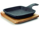 Lacor Padella Mini Grill Magma, Ghisa, Nero, 21 Cm