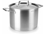 Pentola Per Carne Lacor Con Coperchio Foodie 28X17CM, Acciaio Inox, Grigio, 28 Cm