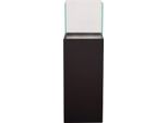 Vivanno Lanterna In Alluminio Composito Candela Rettangolare, Nero Opaco - 25X25X80 Cm