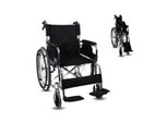 Mobiclinic, Sedia A Rotelle Pieghevole, Palacio, Alluminio, Manuale, Supporto Per Feste, Per Anziani E Disabili, Freno Su Corrimano, Nero