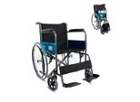 Carrozzina Pieghevole Mobiclinic Semovente Freno Di Stazionamento Seduta 46 Cm Braccioli Imbottiti Ruote Robuste Oliate Nero AlcáZar