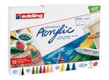 Edding 4-CS12B Edding Basic Acrylstifte Farbsortiert 1,0 - 2,0, 2,0 - 3,0, 5,0 - 10,0 Mm
