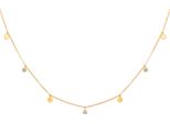 Cai Collana In Argento Sterling 925/- 40+5 Cm Zirconi Gialli Bianchi 358250307-45-1