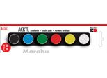 Marabu1210000000203 Set Di Colori Acrilici Marabu "Basic"", 6 X 3,5 Ml"