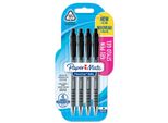 PAPER:MATE2108209 Paper:Mate Penna Gel Flexgrip Gel, Confezione Blister Da 4 Pezzi, Nero
