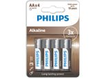 Philips LR6A4B/10 Batteria Per Uso Domestico Batteria Monouso Stilo Aa Alcalino