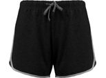 Proact Pantaloncini Sportivi Da Donna Hotpants Pantaloncini Sportivi Leggings Pantaloncini Da Ciclismo, Taglia:S, Colore:Nero/Grigio Heather
