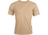 Proact T-Shirt Sportiva Uomo Manica Corta Collo Tondo Slim Fit Basic, Taglia:Xl, Colore:Sabbia