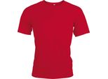 Proact Maglietta Sportiva Uomo Manica Corta Collo Tondo Slim Fit Basic, Taglia:L, Colore:Rosso