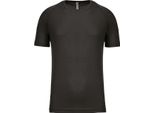 Proact Maglietta Sportiva Uomo Manica Corta Collo Tondo Slim Fit Basic, Taglia:L, Colore:Grigio Scuro