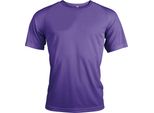 Proact T-Shirt Sportiva Da Uomo Manica Corta Collo Tondo Slim Fit Basic, Taglia:M, Colore:Viola