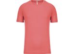 Proact T-Shirt Sportiva Uomo Manica Corta Collo Tondo Slim Fit Basic, Taglia:L, Colore:Coral