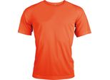 Proact Maglietta Sportiva Uomo Manica Corta Collo Tondo Slim Fit Basic, Taglia:Xl, Colore:Arancione Fluorescente