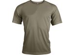 Proact T-Shirt Sportiva Uomo Manica Corta Collo Tondo Slim Fit Basic, Taglia:M, Colore:Olive