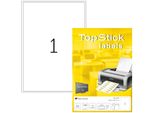 Top Stick 8772 Etichette Universali Top Stick, 199,6 X 289,1 Mm, Bianco
