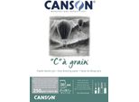 Canson Blocco Carta Da Disegno "C"" à Grain Couleur Grigio Screziato Din A4 30 Fogli"