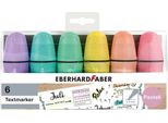 Eberhard Faber 551403 6 Eberhard Faber Pastell Mini Textmarker Farbsortiert