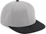 Beechfield - Cappello Da Baseball Unisex, Bicolore BC4722 (Taglia Unica) (Grigio/Nero)