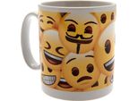 Emoji - Tazza Da Caffè, Icone TA2436 (Taglia Unica) (Giallo/Bianco)
