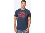 T-Shirt Uomo Regular Fit Silverhill Marl Navy/Dark Red L Lonsdale