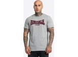 Maglietta Uomo Regular Fit LL008 One Tone Marl Grey/Oxblood Xl Lonsdale