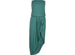 DáMské šAty Urban Classics Donna Viscosa Bandeau Dress Paleleaf - M