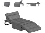 Flexispot 4-In-1 Divano Letto Pieghevole Divano Singolo Con Sgabello Pieghevole, Cuscino E Schienale Regolabile In 6 Direzioni, Divano Letto Per Camera Degli Ospiti Grigio