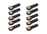 10Pcs Rc Tirante Testa A Sfera Plastica Durevole Peso Leggero Resistente All'usura Dimensioni Precise M2 Tirante Fine Ball Joint