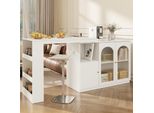 Tavolo Da Bar Flieks Girevole A 360°, Tavolo Da Bar Con Credenza, Tavolo Da Cucina Allungabile, Bar Con Credenza, Credenza Con Anta In Vetro, Bianco