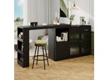 Tavolo Da Bar Flieks Girevole A 360°, Tavolo Da Bar Con Credenza, Tavolo Da Cucina Allungabile, Bar Con Credenza, Credenza Con Anta In Vetro, Nero