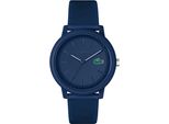 Quarzuhr LACOSTE LACOSTE.12.12, blau, Armbanduhren, Herren, Armbanduhr, Herrenuhr, Mineralglas, Silikonarmband
