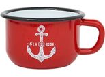Tazza In Smalto Rosso Ancora 9,5X6 - Batela