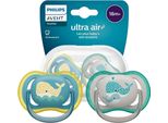 Philips Avent Ultra Air SCF34924 Succhietto 18 M In Silicone Senza Bpa Set Di 2