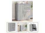 The Living Store Credenza Grigio Rovere Sonoma 60X31X70 Cm Materiale Del Legno