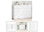 The Living Store Credenze 2 Pz. Bianco 60X31X84 Cm Materiale A Base Di Legno