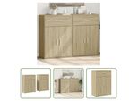 The Living Store Credenze 2 Pz. Rovere Sonoma 60X30X84 Cm Materiale Legno
